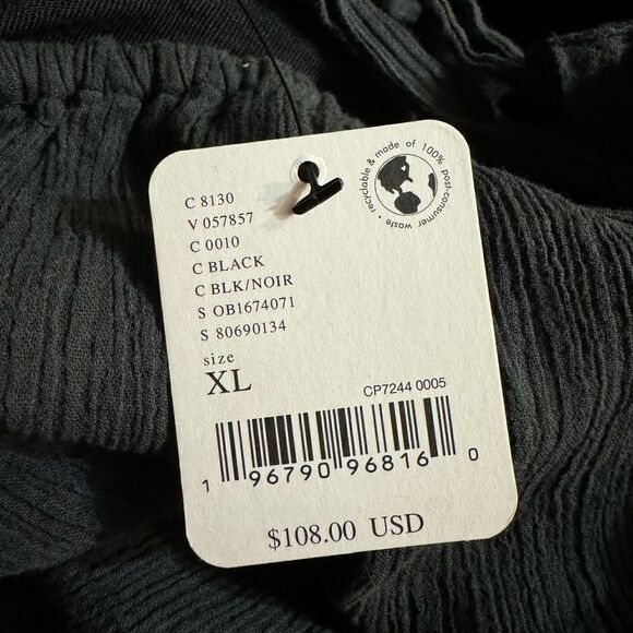 Free People NWT Perfect Day Mini Dress in Black Size XL - Picture 9 of 9